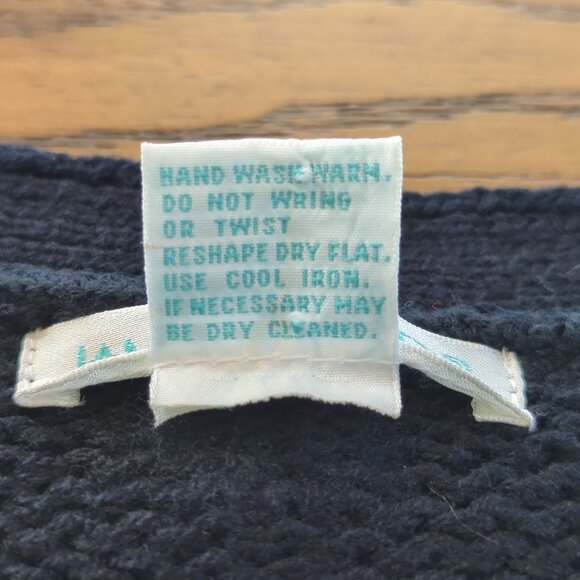 Jamie Scott Vintage Black Women Sweater Cardigan faux leather Rhinestones 90s - Picture 7 of 15